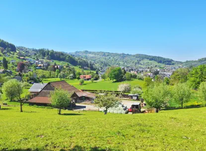 Rund um den Pensionshof erschliessen sich die Weideflächen.